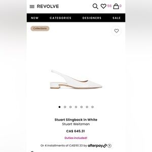 Stuart Weitzman White Patent Slingbacks